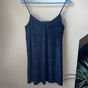 Navy velvet strappy dress, size medium